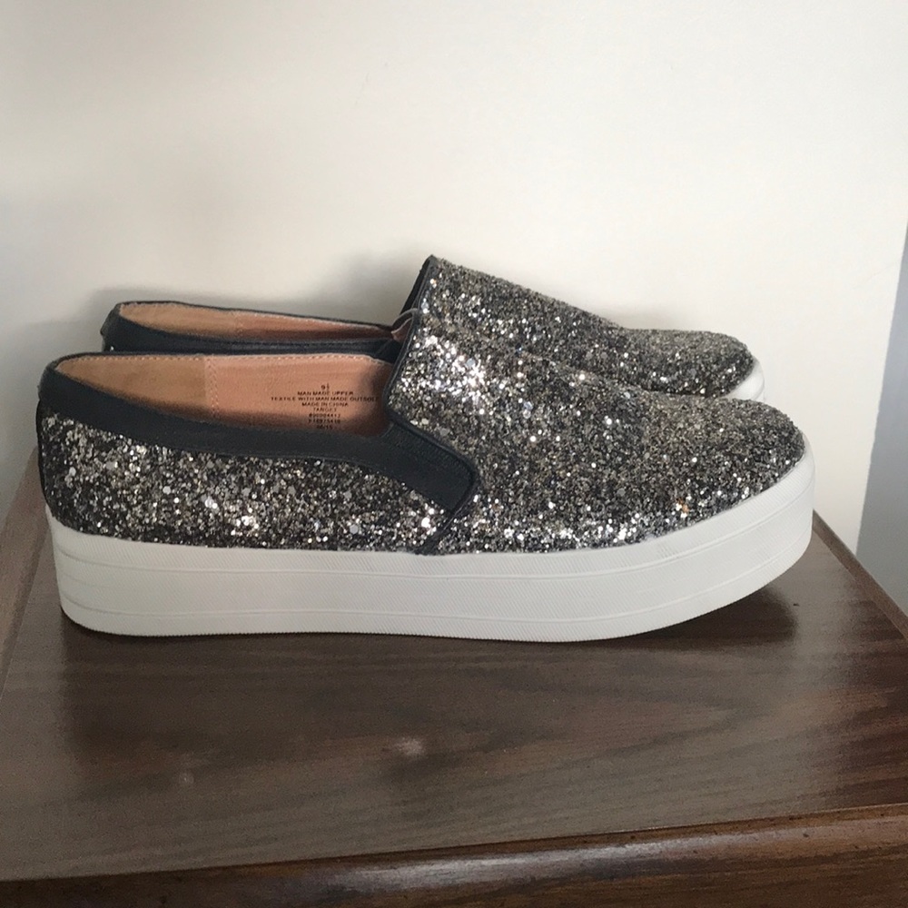 Glitter platform sneaker